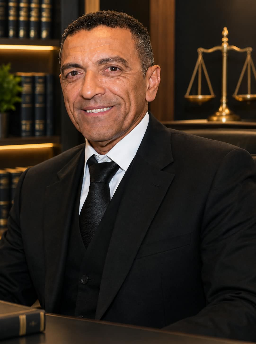 Retrato de Dr. Marcelino José de Souza em seu escritório de advocacia